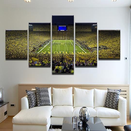 University of Michigan Big House Stadium - Beeindruckende Sport Leinwandbilder Kunstdrucke