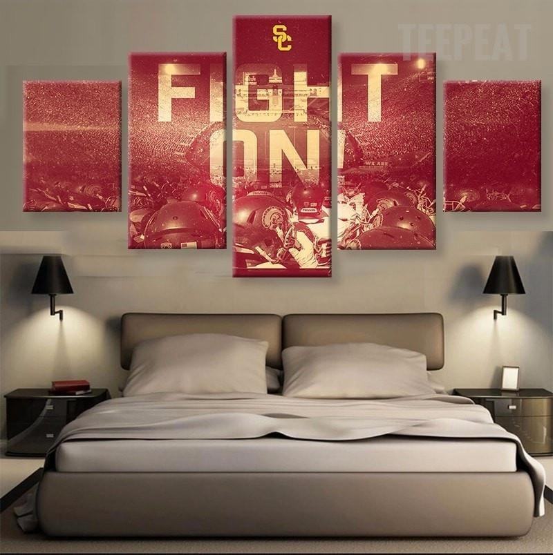 USC Trojans Sport Team Fans - Dynamische Sport Leinwandbilder Kunstdrucke
