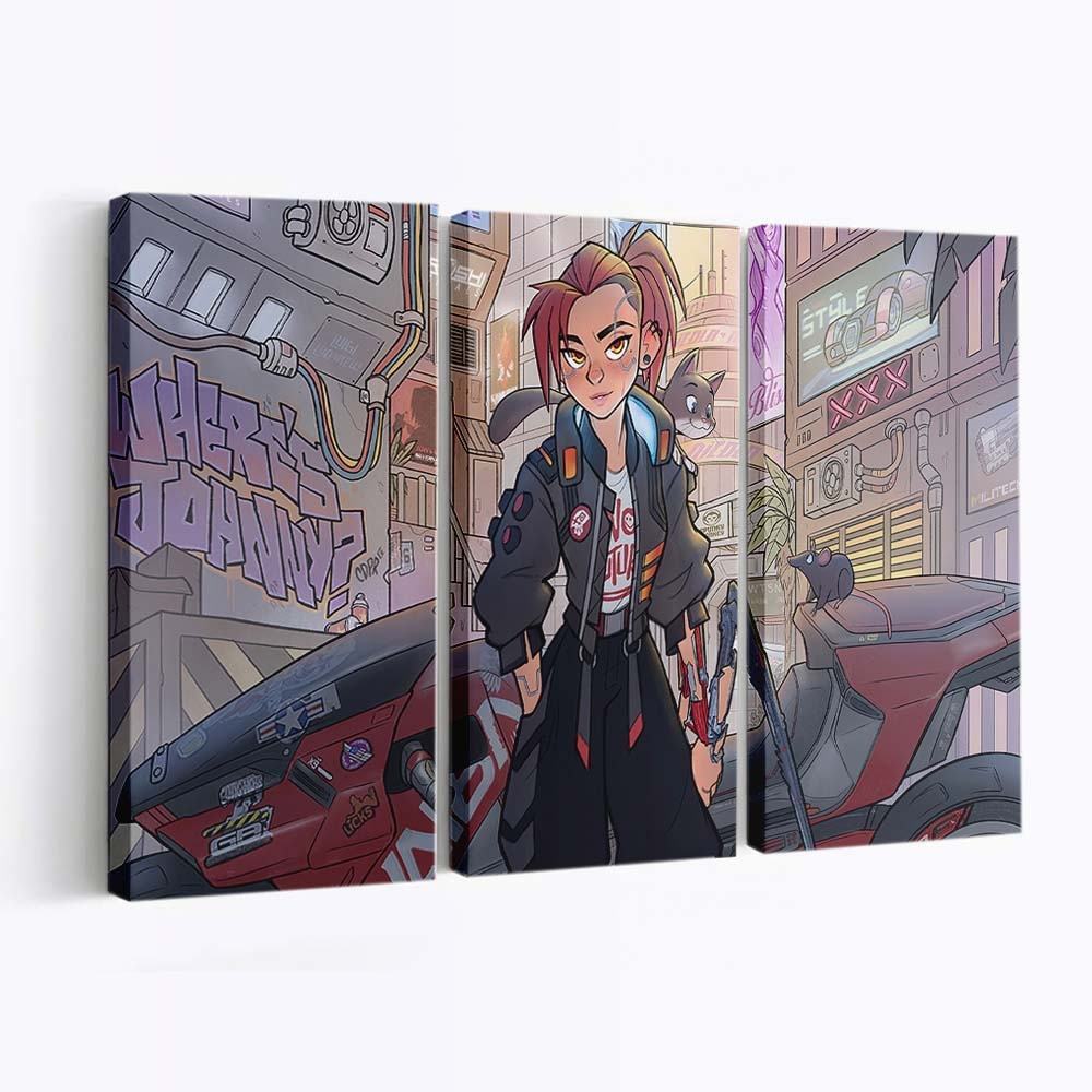 V Cyberpunk2077 2a Leinwandbilder Wandbilder