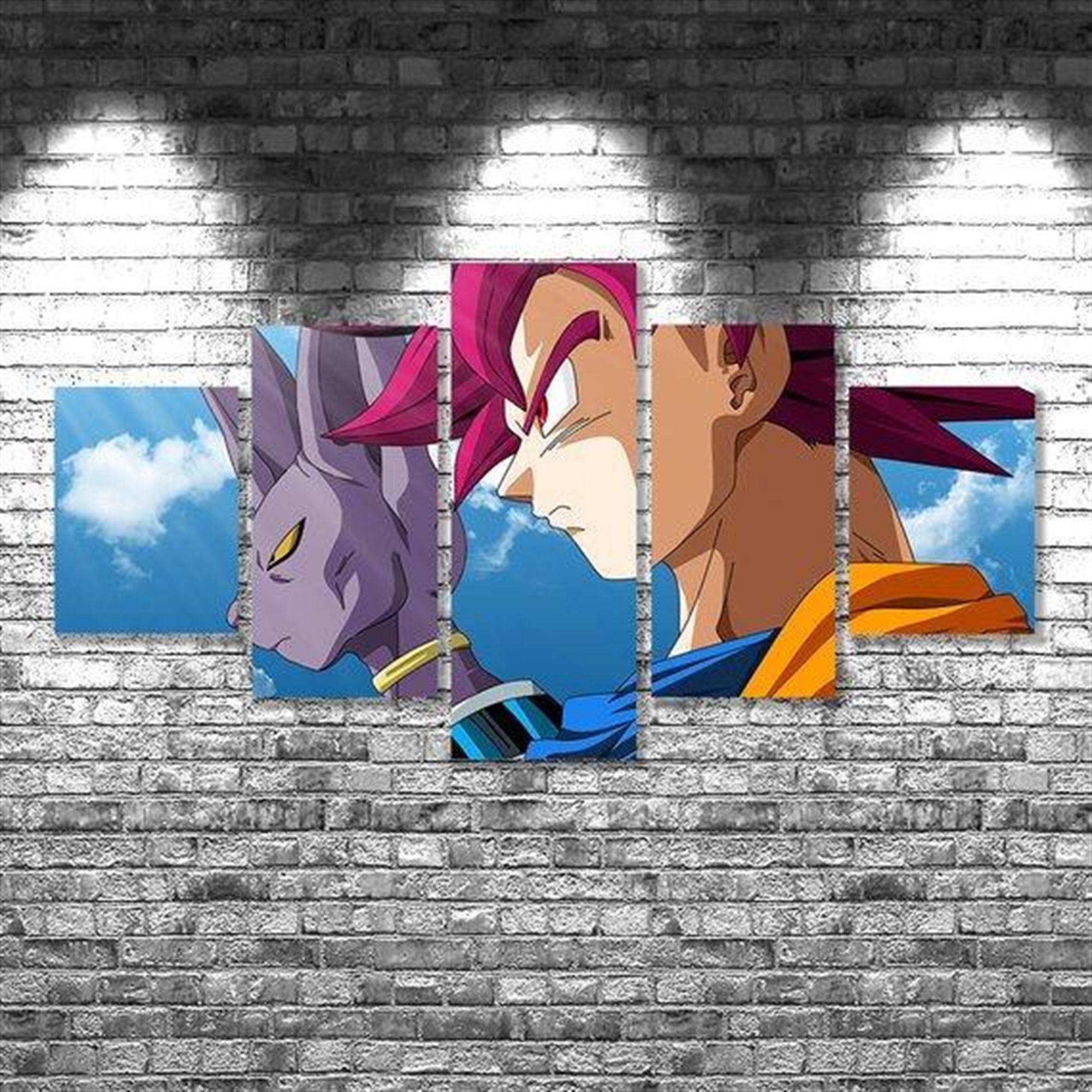 Vegeta Und Goku Duo: Anime Leinwandbilder Kunstdrucke Mit Rahmen