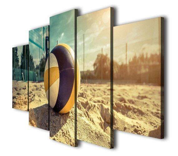 Volleyball am Strand - Inspirierende Sport Leinwandbilder Kunstdrucke