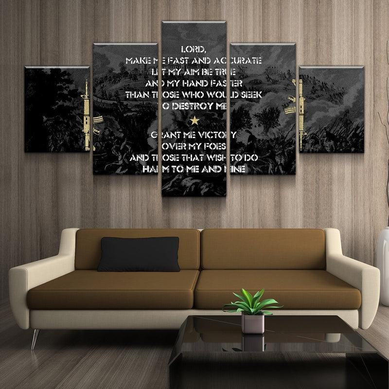 Waffenbesitzer Gebet Black Edition Leinwandbilder Kunstdrucke Rahmen