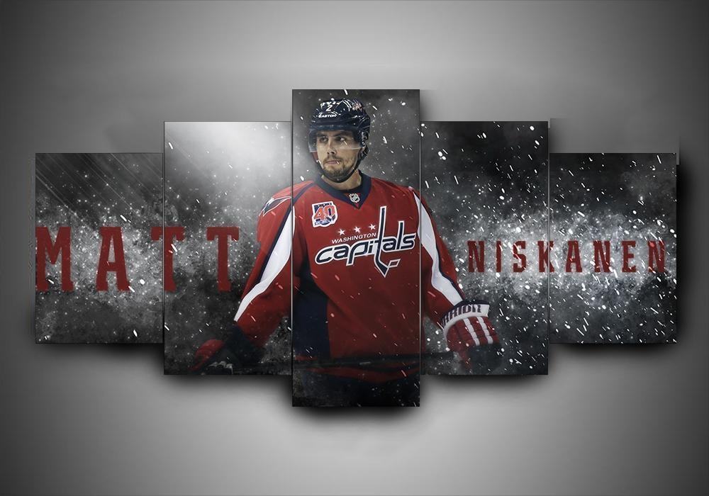 Washington Capitals Matt Niskanen - Dynamische Sport Leinwandbilder Kunstdrucke