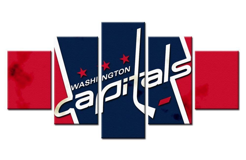 Washington Capitals NHL Team in Blau - Stilvolle Sport Leinwandbilder Kunstdrucke