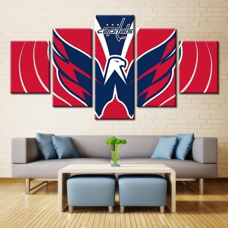 Washington Capitals Symbol Ice Hockey Leinwandbilder Kunstdrucke Rahmen