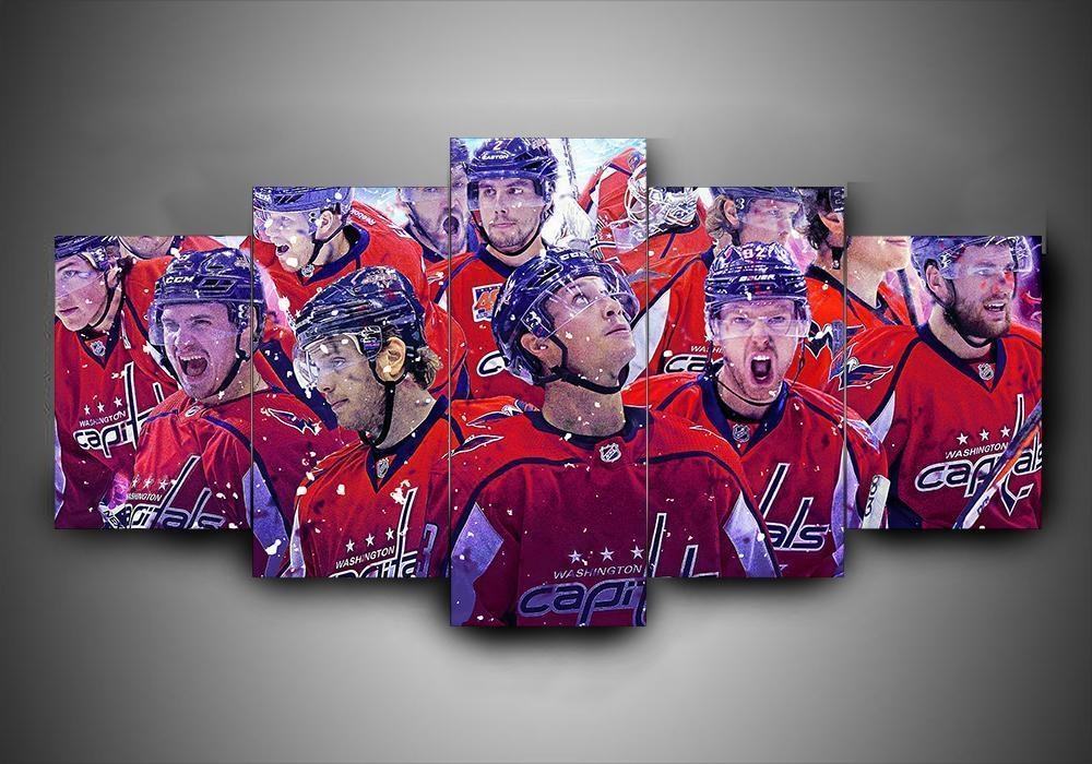 Washington Capitals Team - Beeindruckende Sport Leinwandbilder Kunstdrucke