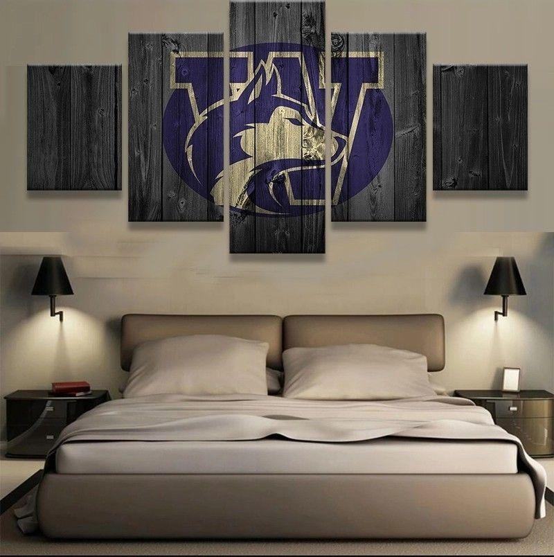 Washington Huskies Scheunenholz - Klassische Sport Leinwandbilder Kunstdrucke