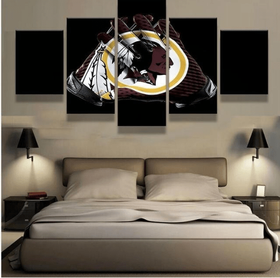 Washington Redskins Glove Sport Leinwandbilder Kunstdrucke Rahmen