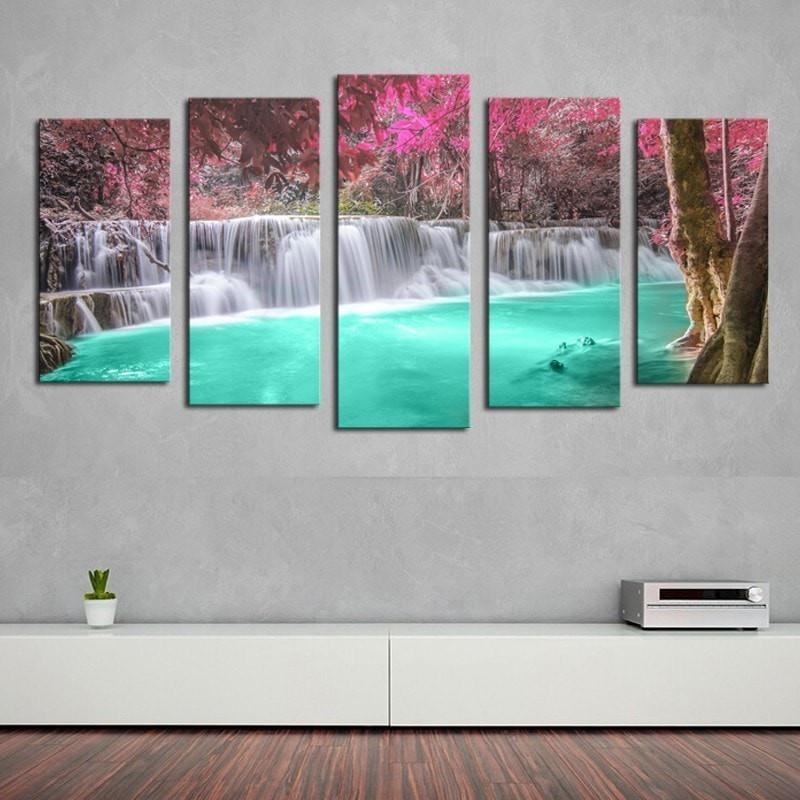 Waterfall Serenity Nature Leinwandbilder Kunstdrucke  