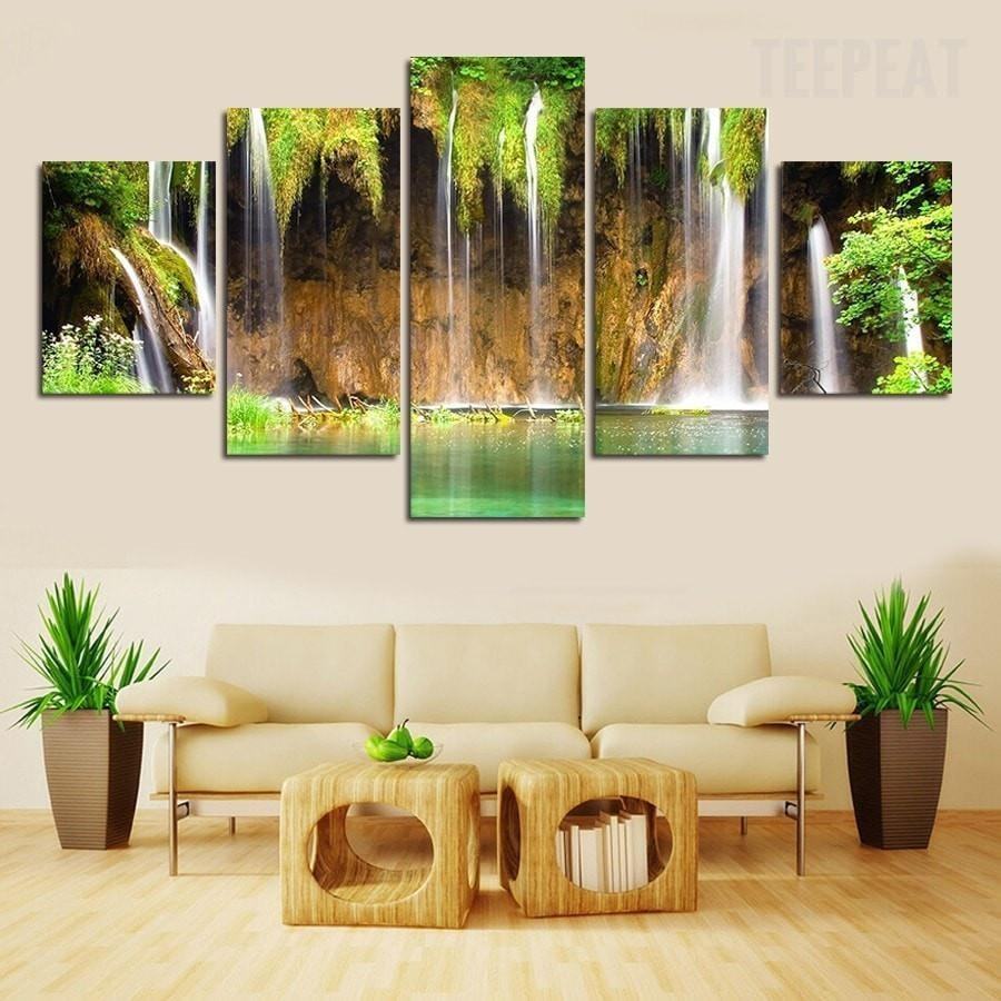 Waterfalls Nature Leinwandbilder Kunstdrucke  