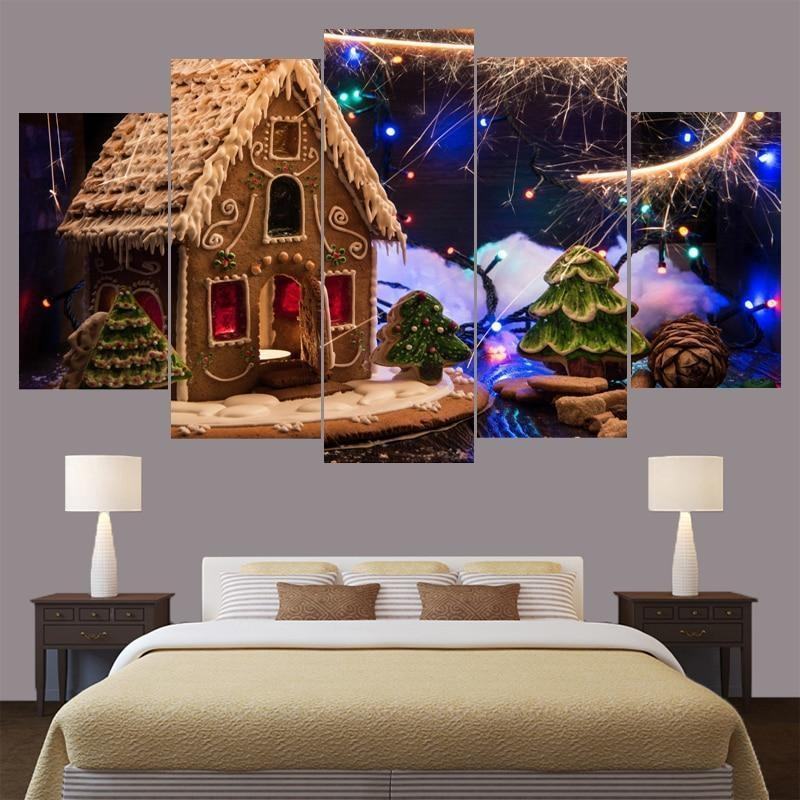 Weihnachts-leuchtturm-anlass Leinwandbilder Kunstdrucke Rahmen