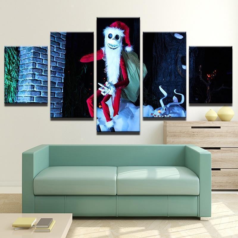 Weihnachtshorror Weihnachtsmann Anlass Leinwandbilder Kunstdrucke Rahmen