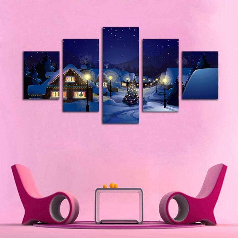 Weihnachtsleuchtturm Im Schnee Anlass Leinwandbilder Kunstdrucke Rahmen