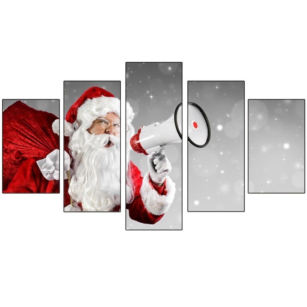 Weihnachtsmann Mit Sprecheranlass Leinwandbilder Kunstdrucke Rahmen