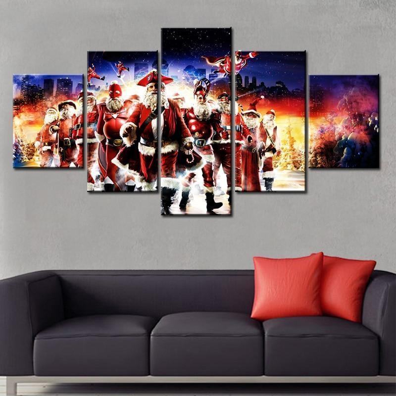 Weihnachtsmann Weihnachtsmann Anlass Leinwandbilder Kunstdrucke Rahmen