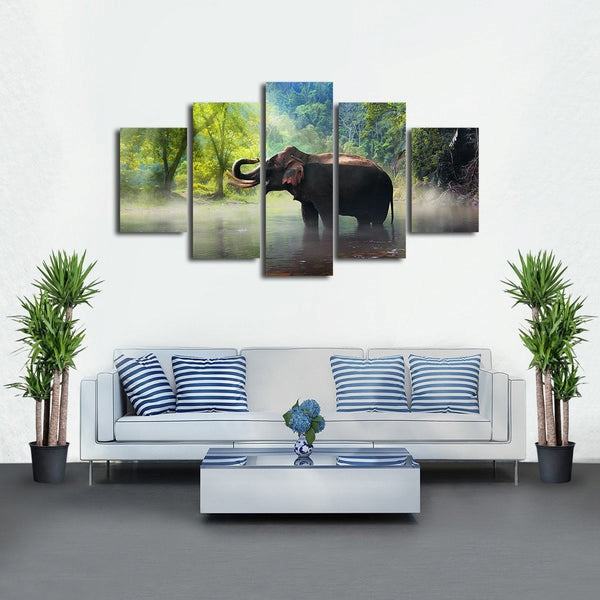 Wilder Elefant Leinwandbilder Kunstdrucke Rahmen