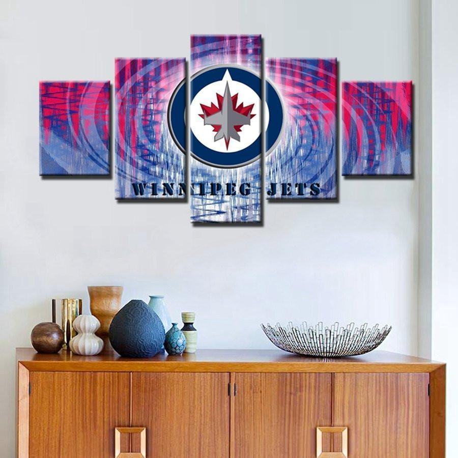 Winnipeg Jets Logo Ice Hockey Leinwandbilder Kunstdrucke Rahmen