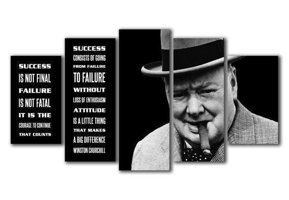 Winston Churchill Quotes Celebrity Leinwandbilder Kunstdrucke Rahmen