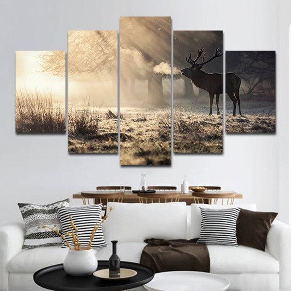 Winterjagd Leinwandbilder Kunstdrucke Rahmen