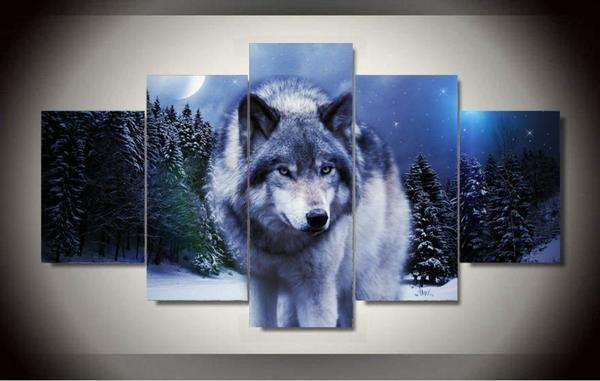 Wolf Wolves Animal Leinwandbilder Kunstdrucke Rahmen
