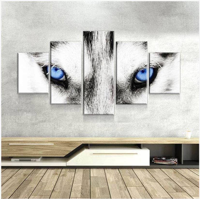 Wolfsaugen Leinwandbilder Kunstdrucke Rahmen