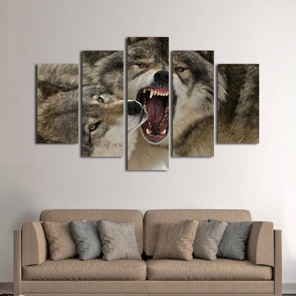 Wolfsbiss Leinwandbilder Kunstdrucke Rahmen
