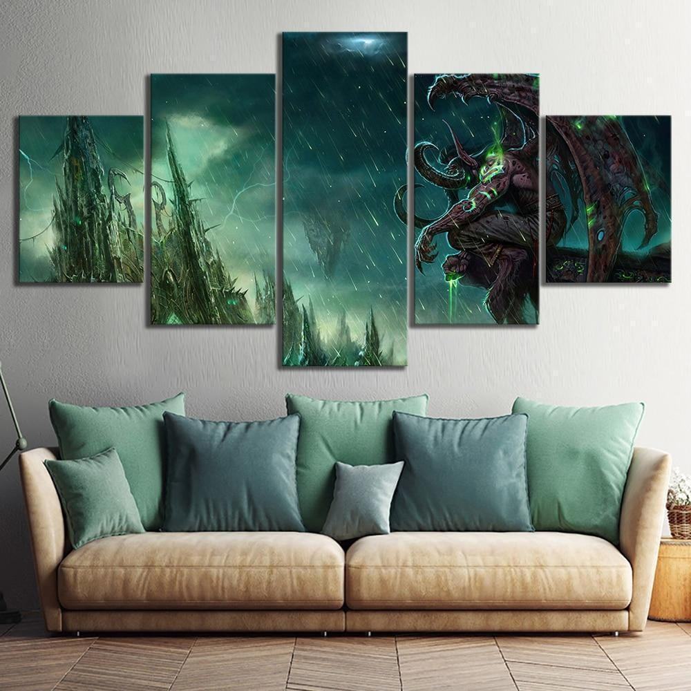 World Of Warcraft Illidan Stormrage Poster 2 Gaming Leinwandbilder Kunstdrucke Rahmen