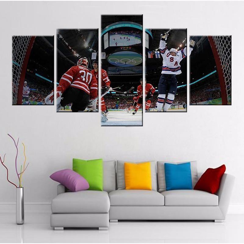 World Olympics Ice Hockey Match Leinwandbilder Kunstdrucke