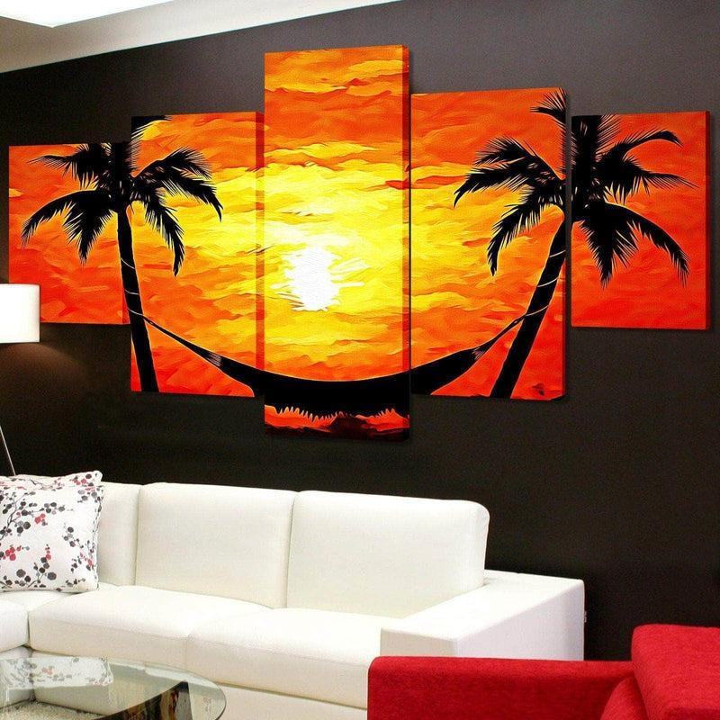 Wunderschner Sonnenuntergang Leinwandbilder Kunstdrucke Rahmen