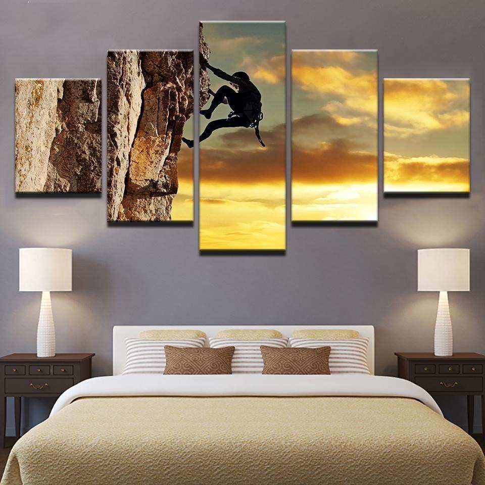 X-Games Rock Climbing Sunset Leinwandbilder Kunstdrucke