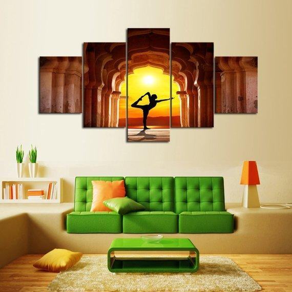 Yoga Sunset Leinwandbilder Kunstdrucke