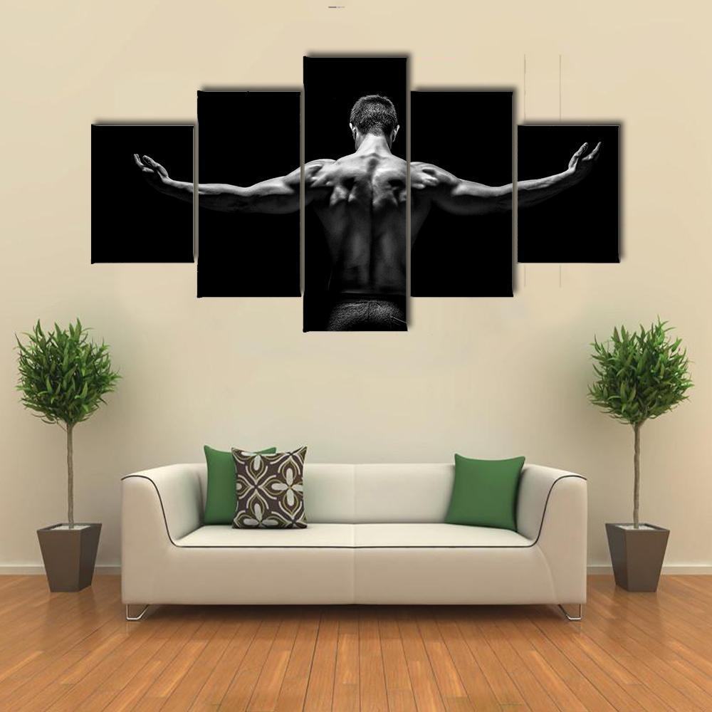 Young Man With Arms Stretched Out Leinwandbilder Kunstdrucke