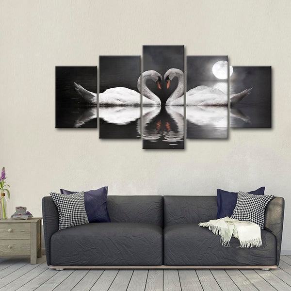Zwei Schwanenliebhaber Leinwandbilder Kunstdrucke Rahmen