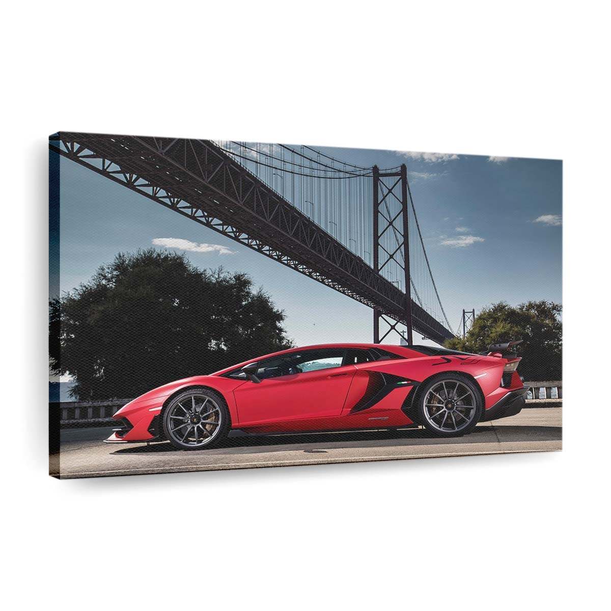 2018 Lamborghini Aventardor Svj Auto Leinwandbild – Vintage Wandkunst für Sammler