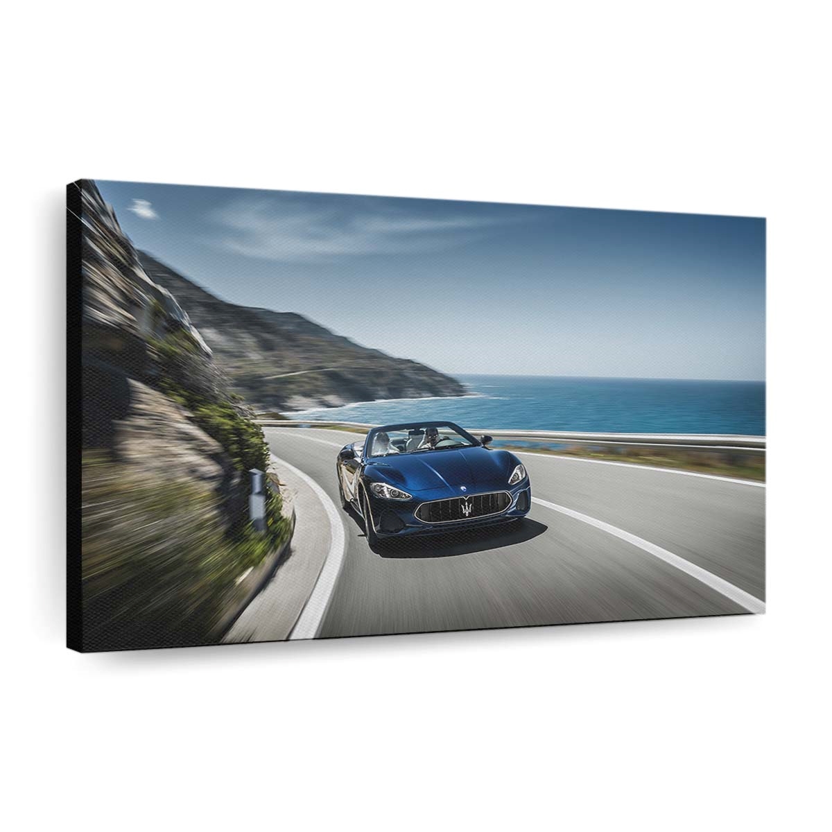 2018 Maserati Grancabrio Auto Leinwandbild – Vintage Wandkunst für Sammler