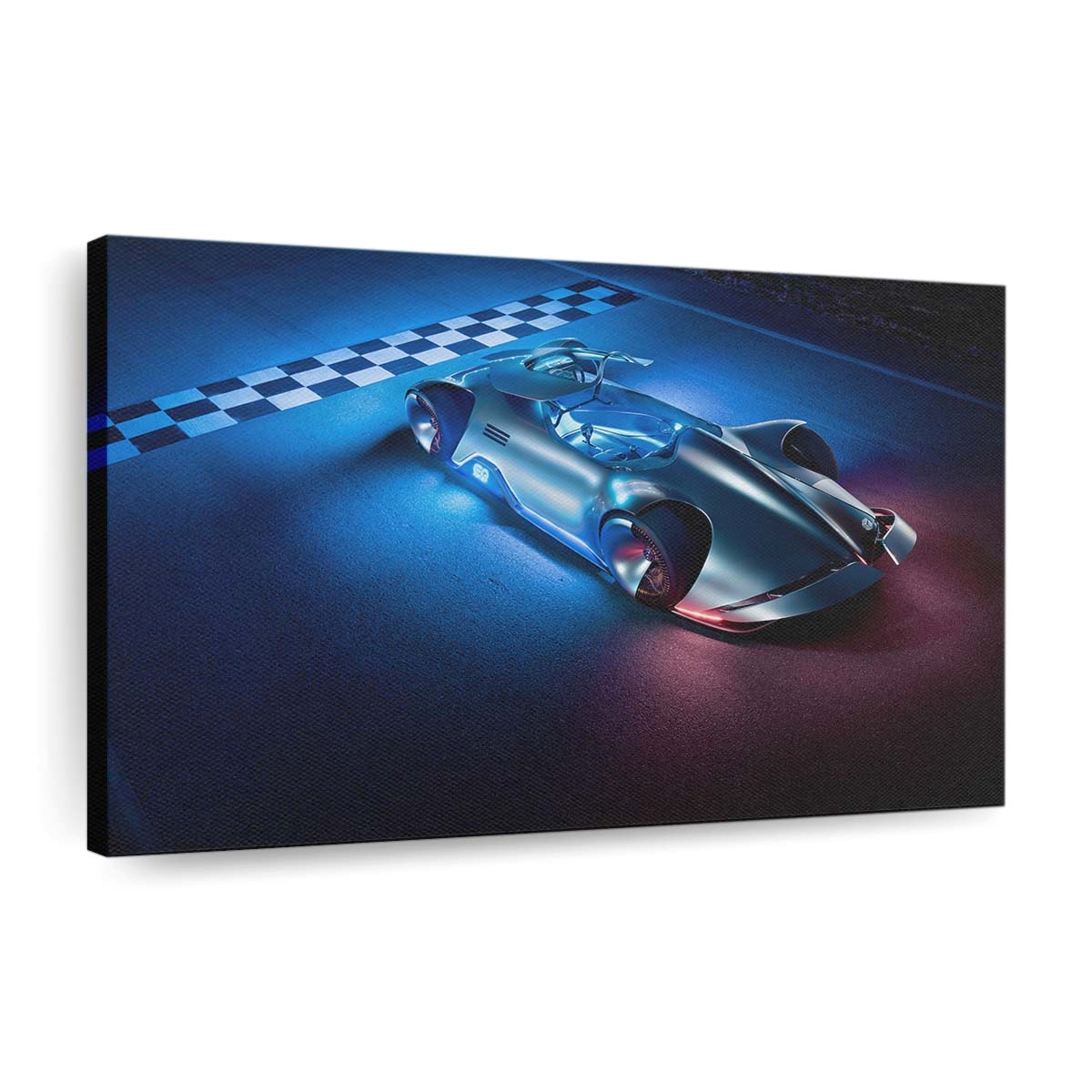 2018 Mercedes Benz Vision Eq Silver Arrow Auto Leinwandbild – Vintage Wandkunst für Sammler