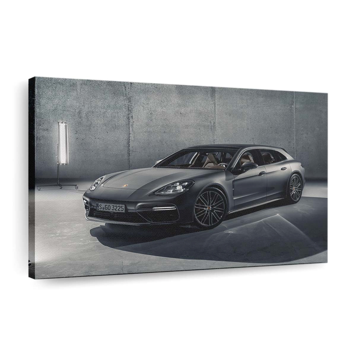 2018 Porsche Panamera Sport Turismo P Auto Leinwandbild – Vintage Wandkunst für Sammler