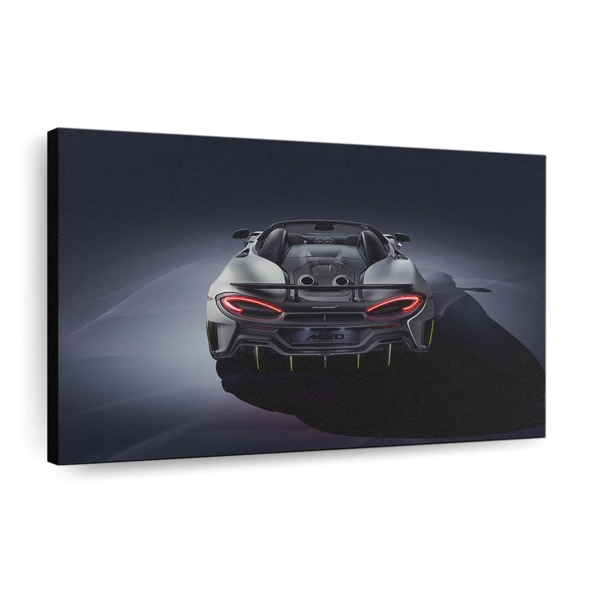 2019 Mclaren 600Lt Spider Rear Auto Leinwandbild – Vintage Wandkunst für Sammler