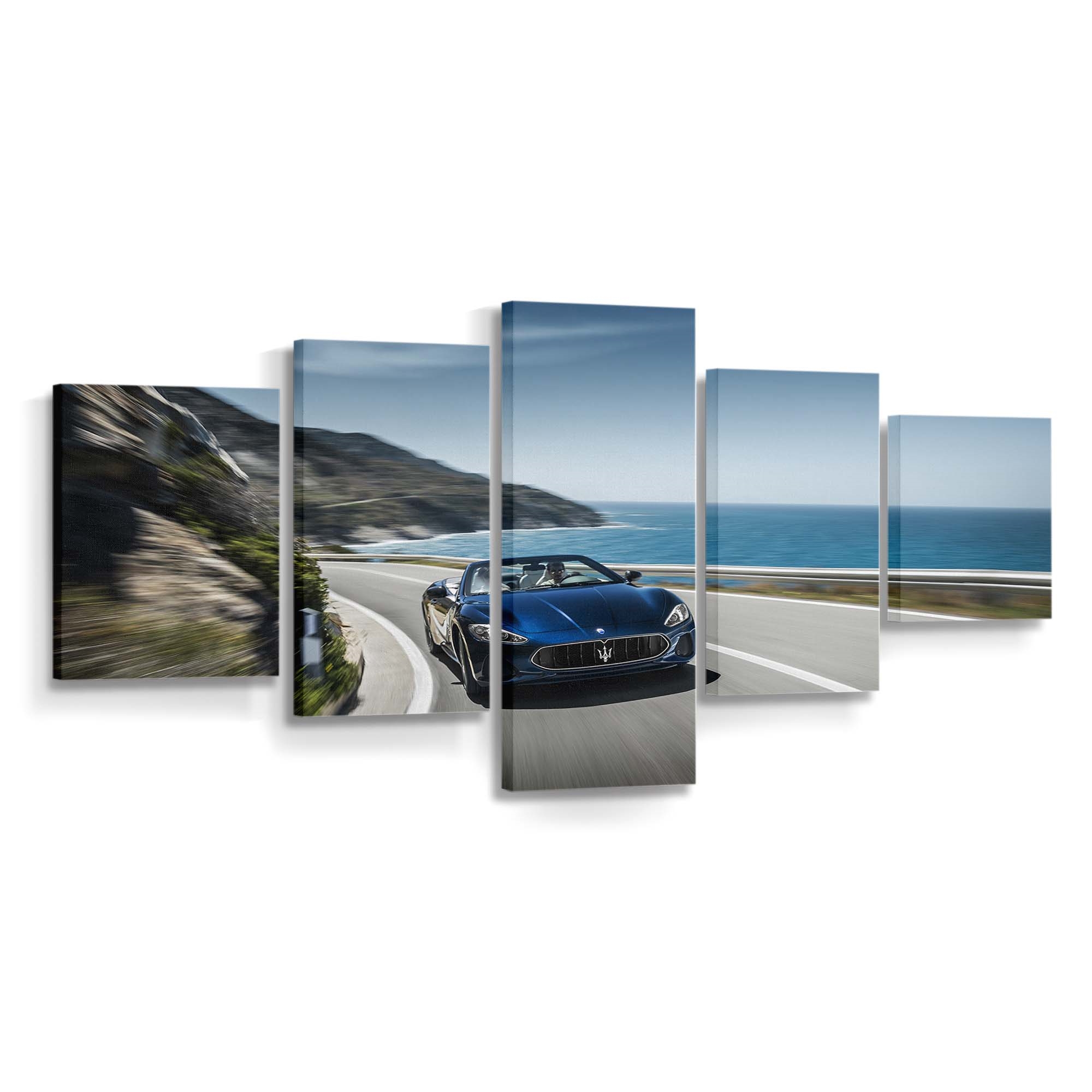 2018 Maserati Grancabrio Auto Leinwandbild – Vintage Wandkunst für Sammler