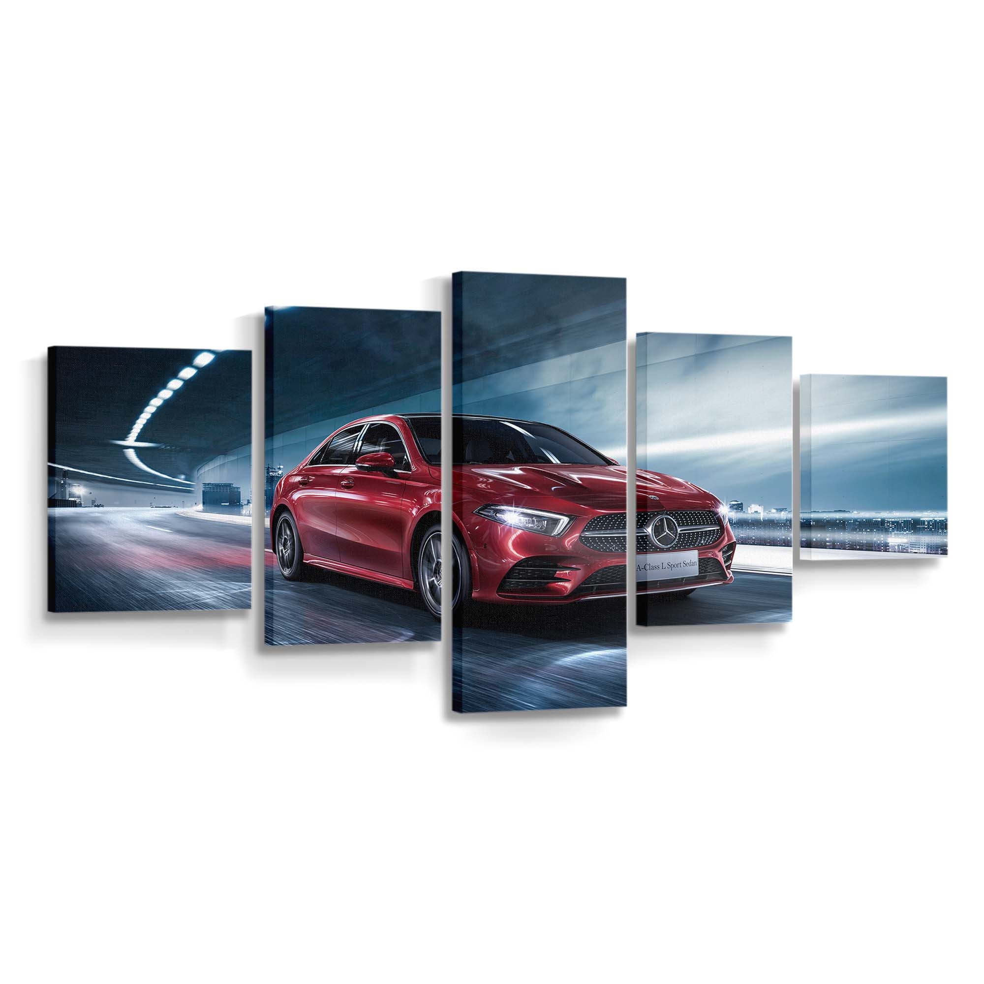 2018 Mercedes Benz A 200 L Sport Sedan Auto Leinwandbild – Vintage Wandkunst für Sammler