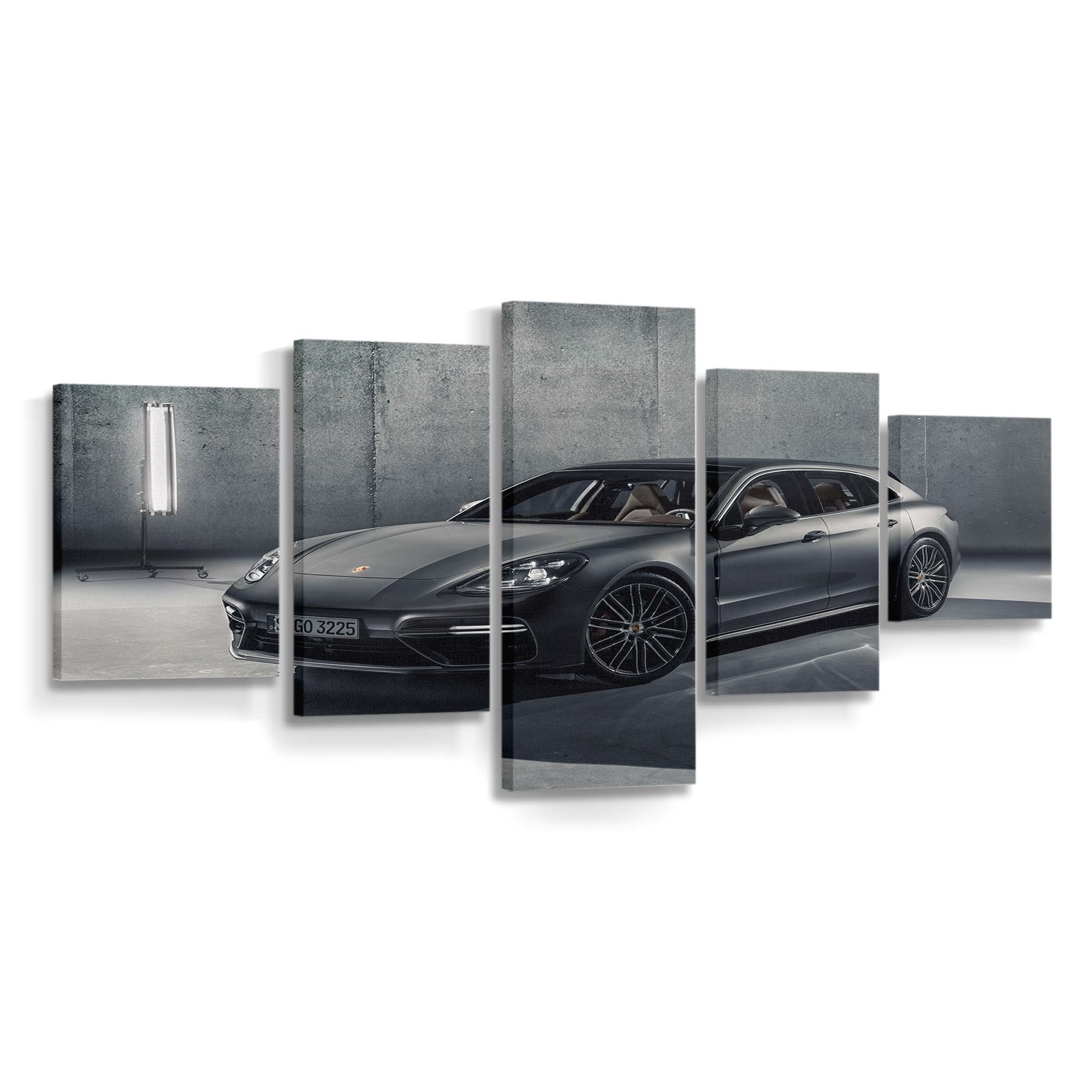 2018 Porsche Panamera Sport Turismo P Auto Leinwandbild – Vintage Wandkunst für Sammler