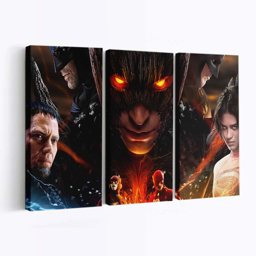 The Flash Movie Poster Arts Leinwandbild – DC Comics Wandbild für Fans