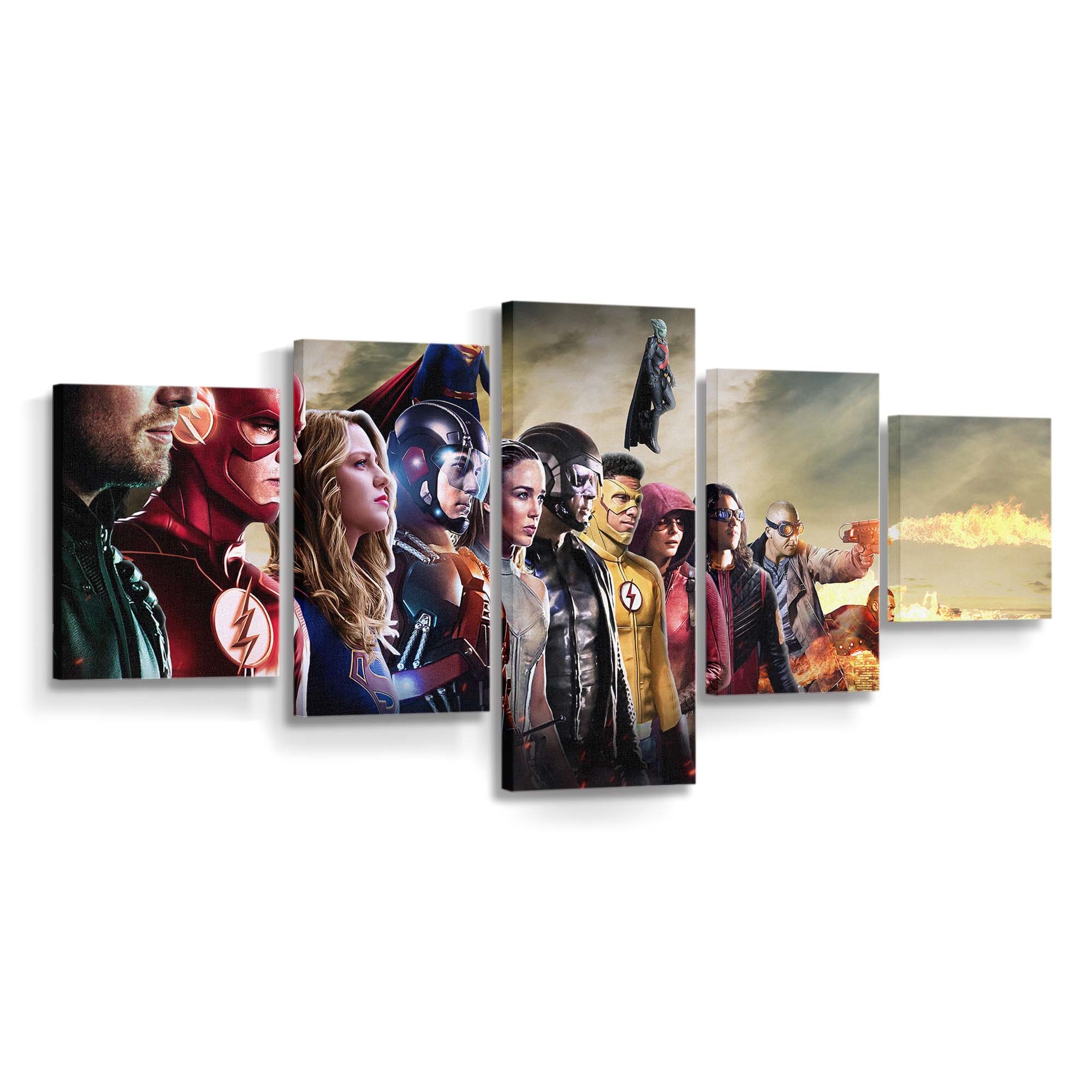 Flash Dc Cw All Superheroes Leinwandbild – DC Comics Wandbild für Fans
