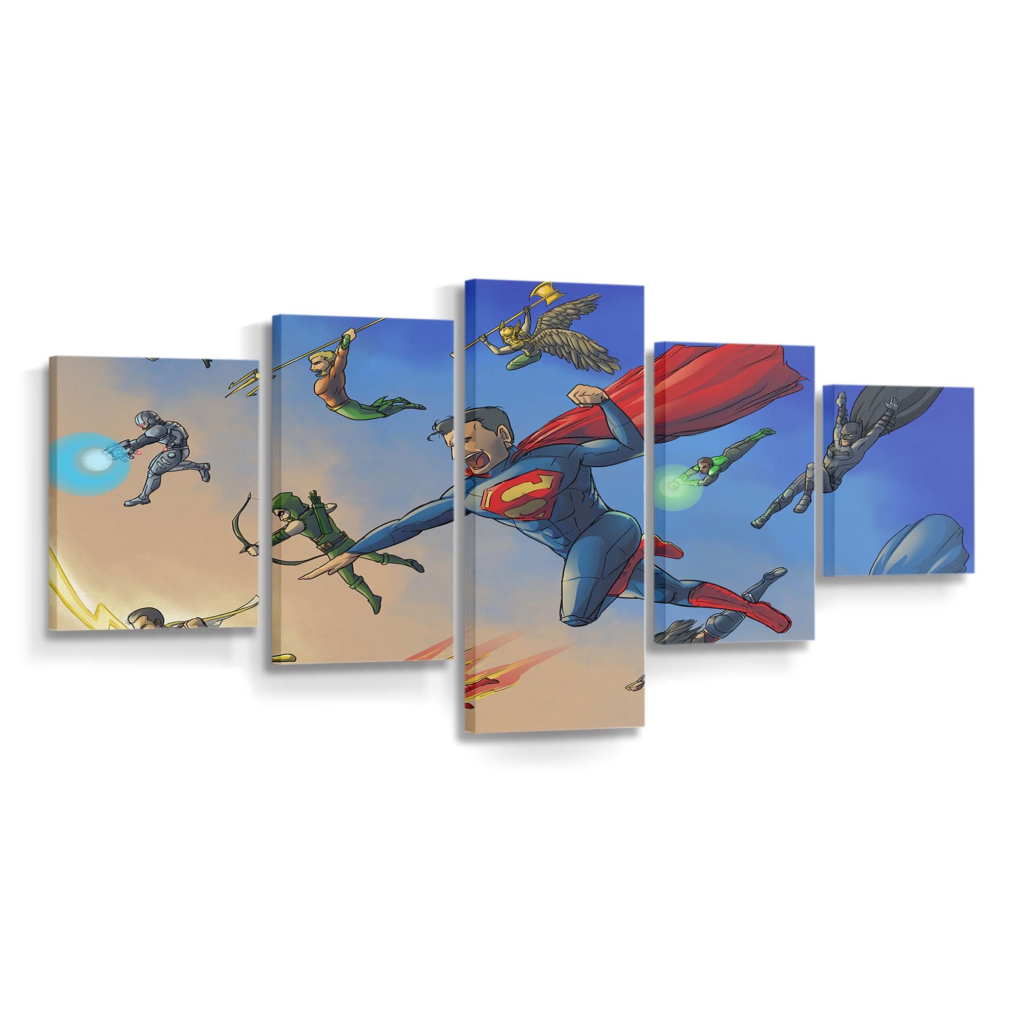 Flash Dc Superheroes Artwork Leinwandbild – DC Comics Wandbild für Fans
