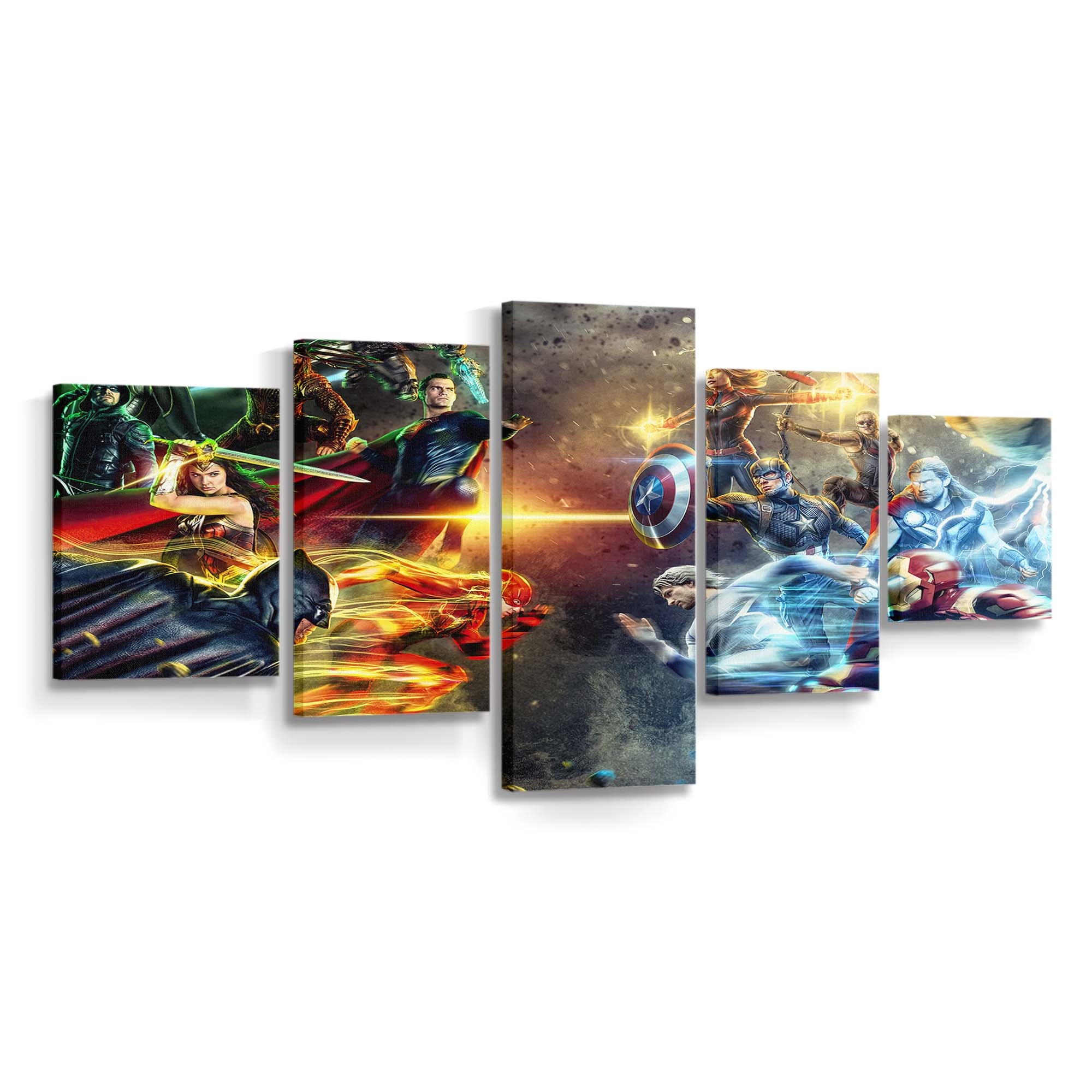 Flash Dc Vs Marvel Heroes Leinwandbild – DC Comics Wandbild für Fans