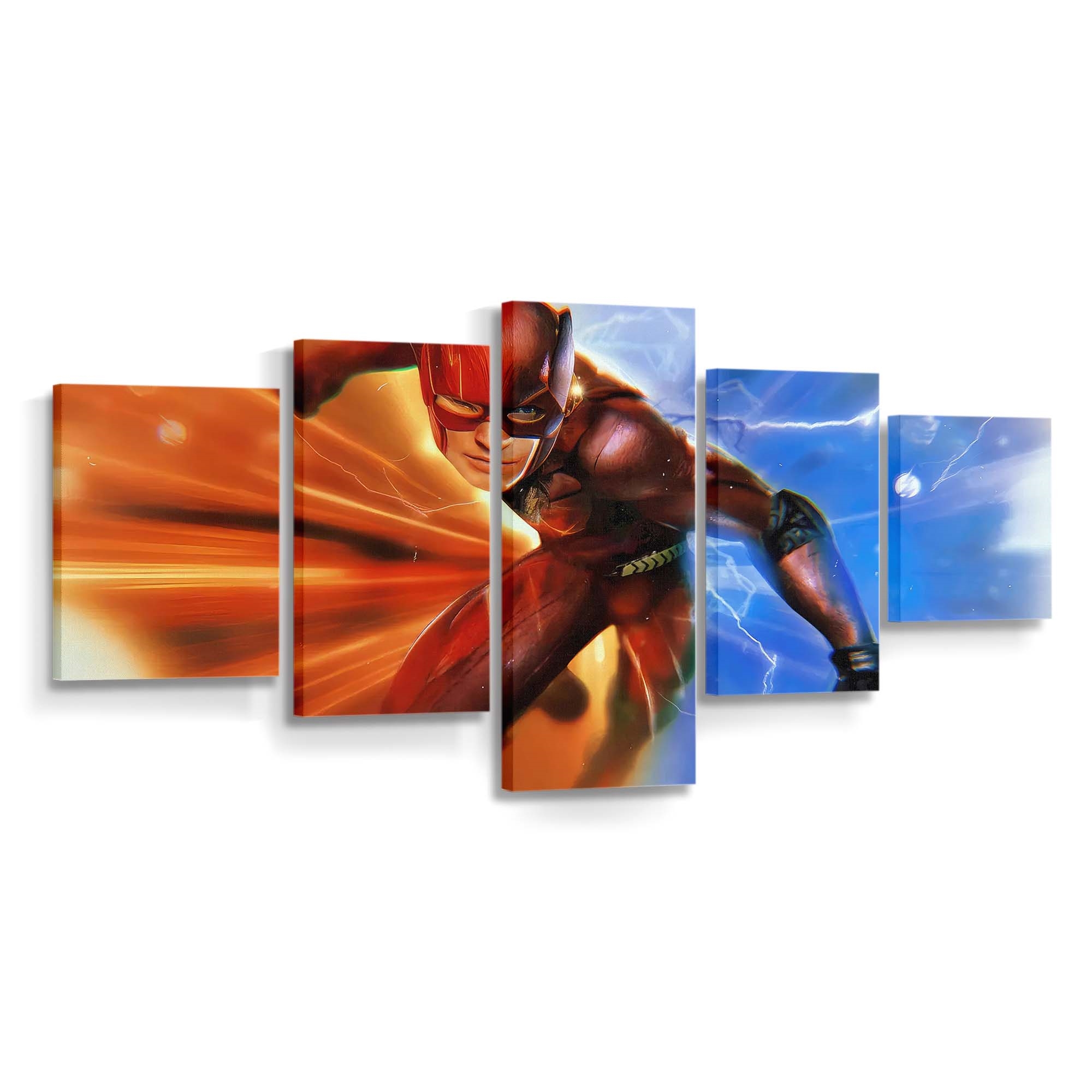 Ezra Miller Concept Art As Both The Flash Leinwandbild – DC Comics Wandbild für Fans