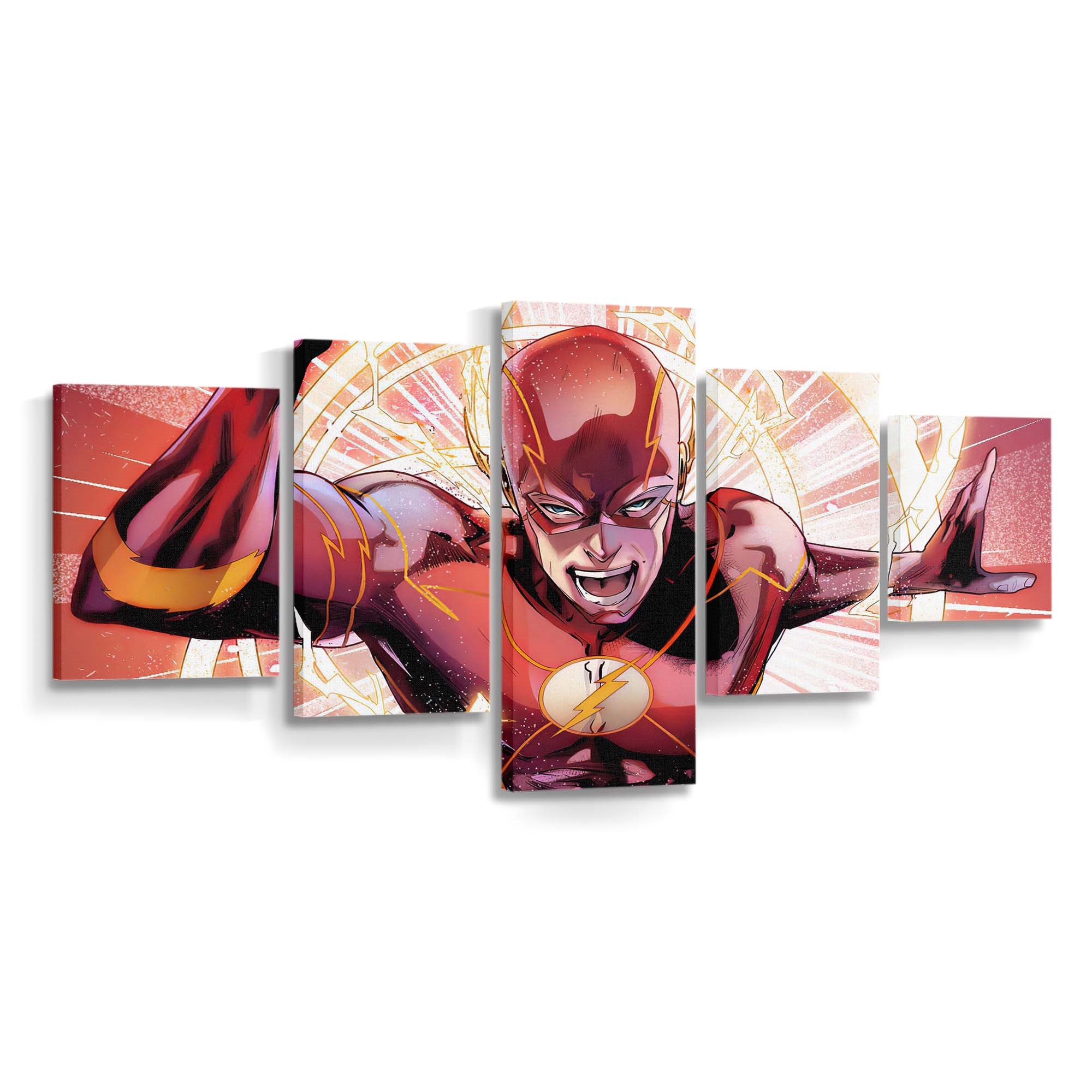 Flash Comic Book Poster Leinwandbild – DC Comics Wandbild für Fans
