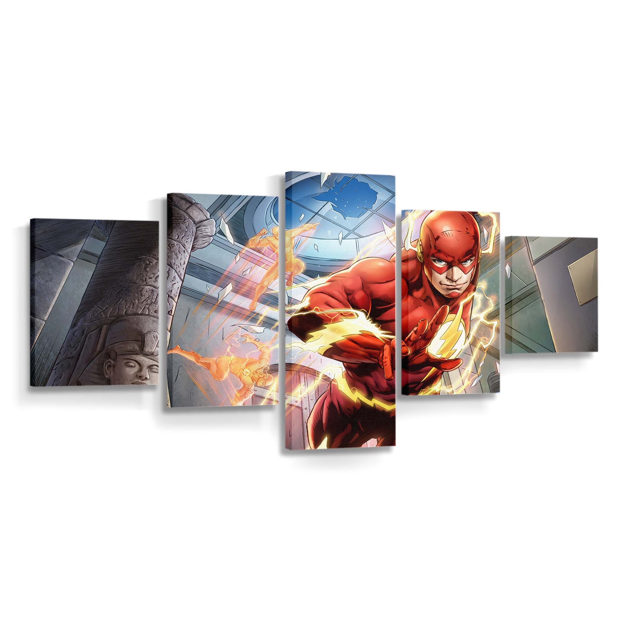 Flash Digital Art Leinwandbild – DC Comics Wandbild für Fans