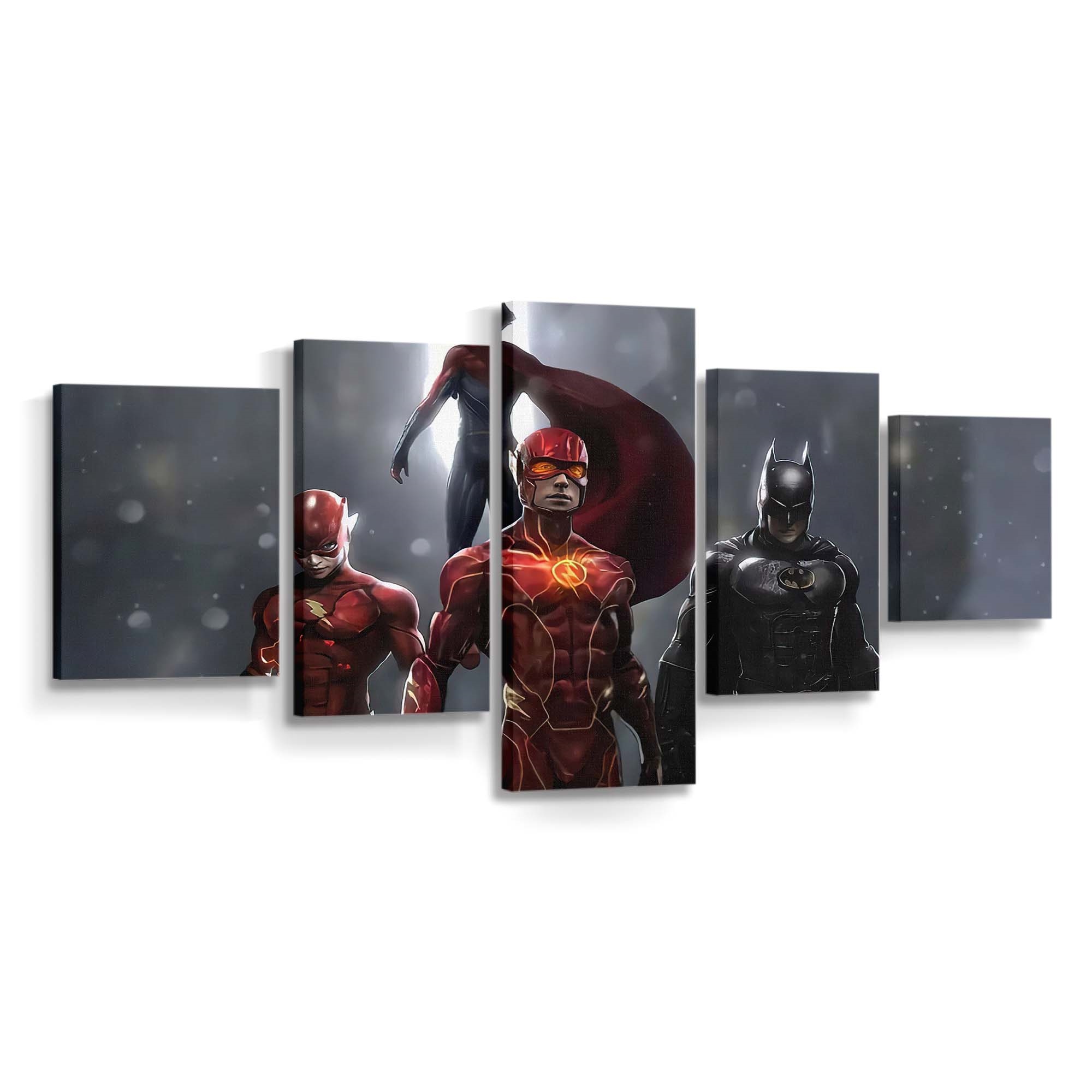 Flash Evil Flash Batman And Supergirl From The Flash Movie Leinwandbild – DC Comics Wandbild für Fans