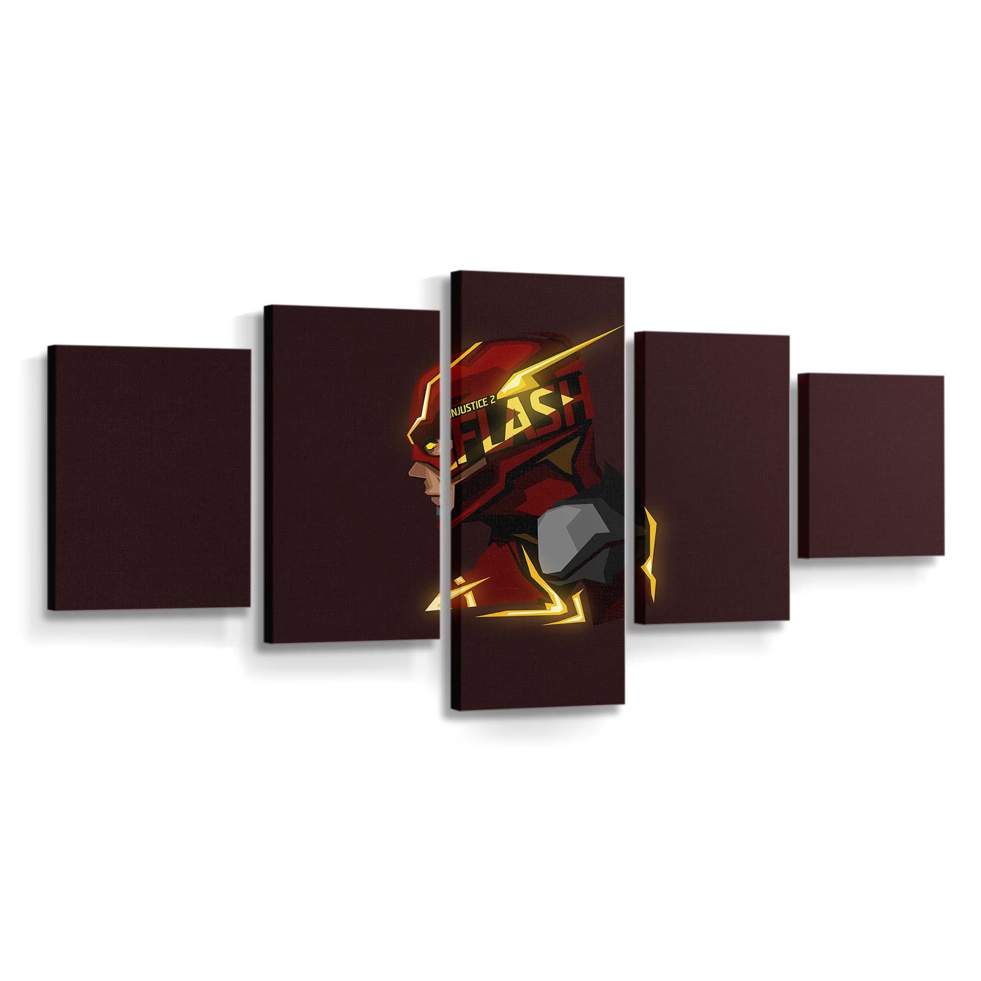 Flash Glowing Minimal Leinwandbild – DC Comics Wandbild für Fans